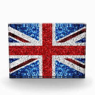 Bloque Para Fotos Bandera del Reino Unido azul rojo brillante purpur
