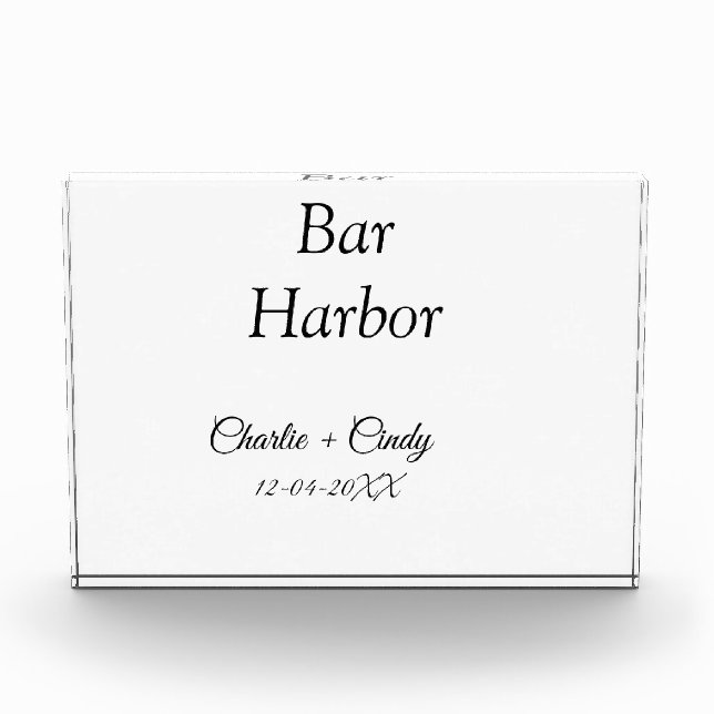 Bloque Para Fotos Bar Harbour soltería boda de novias (Anverso)