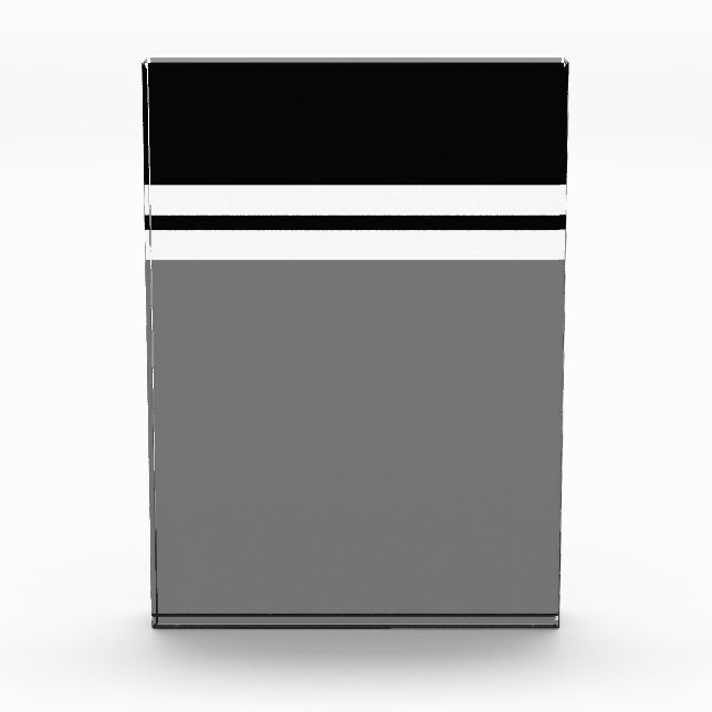 Bloque Para Fotos Base gris oscuro de franjas blancas atléticas espo (Anverso)