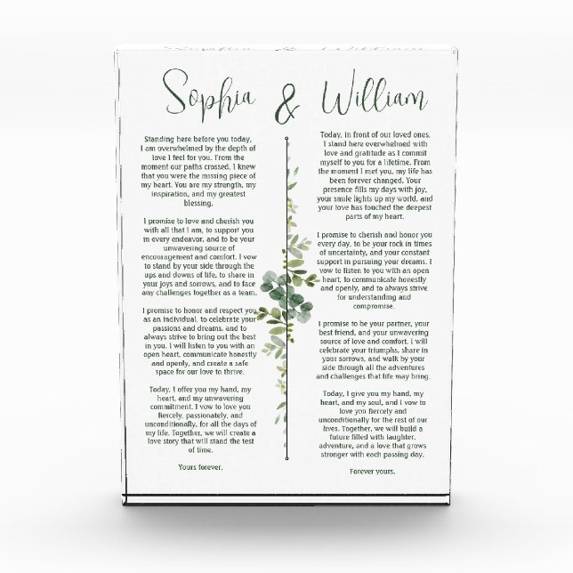 BLOQUE PARA FOTOS BASWOOD VOWS (Anverso)