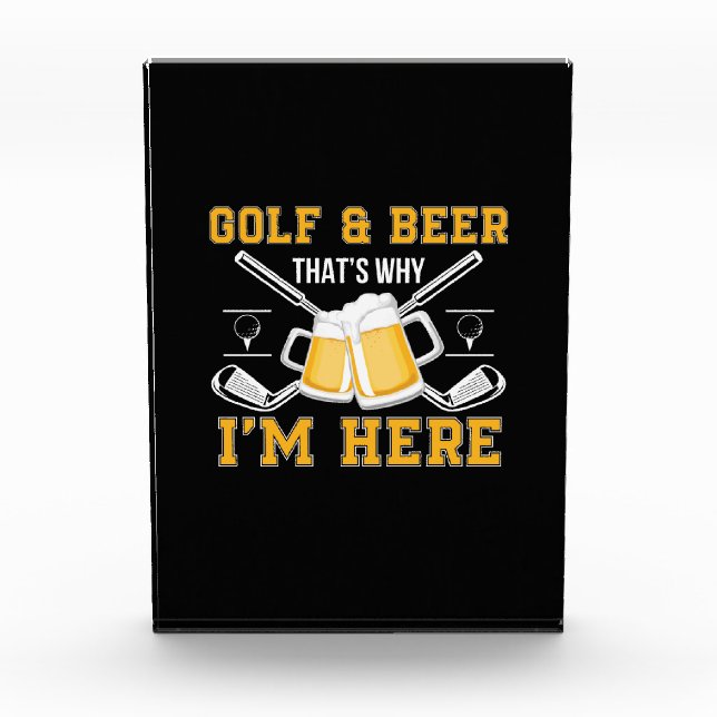 Bloque Para Fotos Beer Drinker Golf And Beer Cumpleaños (Anverso)