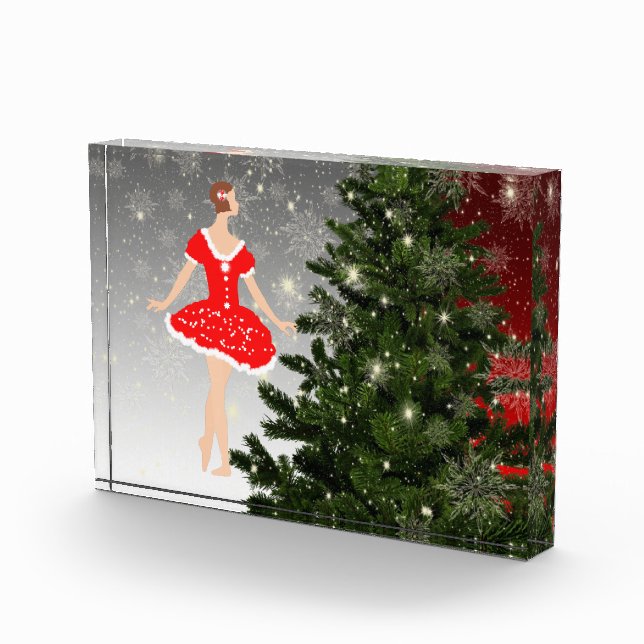 Bloque Para Fotos Bella bailarina con un vestido rojo (Derecha)