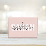 Bloque Para Fotos Belleza rosa pastel moderna Personalizada<br><div class="desc">Belleza rosa pastel moderna Personalizada</div>