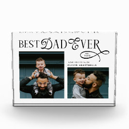 Bloque Para Fotos  Best Dad Ever 2 Photos Modern Fathers Day Gifts