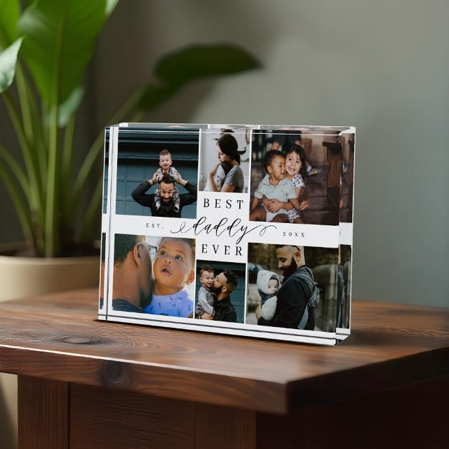 Bloque Para Fotos Best Daddy Ever Father's Day 6 Photo Collage (Best Daddy Ever Father's Day 6 Photo Collage)