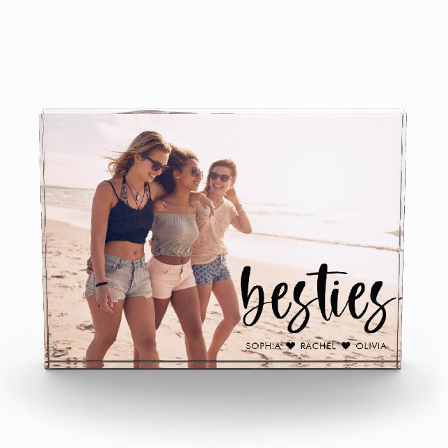 Bloque Para Fotos Besties Best Friends tipo de letra moderno (Anverso)