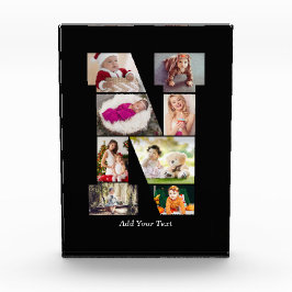 Bloque Para Fotos Black and White Letter N Photo Collage