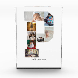 Bloque Para Fotos Black and White Letter P Photo Collage