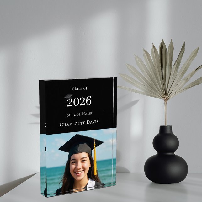 Bloque Para Fotos Black modern photo Graduate (Subido por el creador)