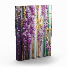 Bloque Para Fotos Blooming Wallpaper Violet Gold Wisteria