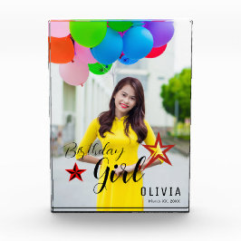 Bloque Para Fotos Bloqueo de memoria de Chica de cumpleaños con tu f