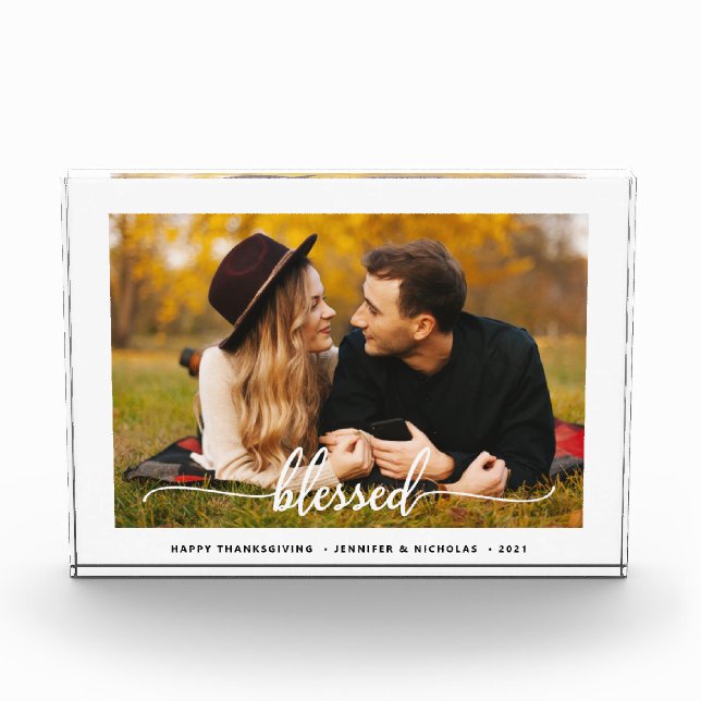 Bloque Para Fotos Bloqueo moderno de imágenes con guiones bendecidos (Anverso)