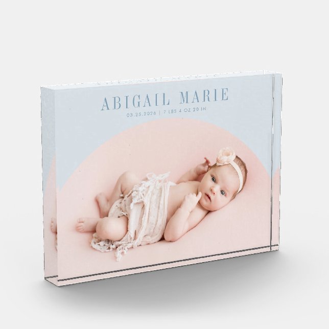 Bloque Para Fotos Blue Arch Baby Photo Keepsake (Izquierda)