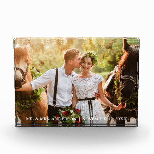 Bloque Para Fotos Boda Bride y Groom Sr. y Sra.