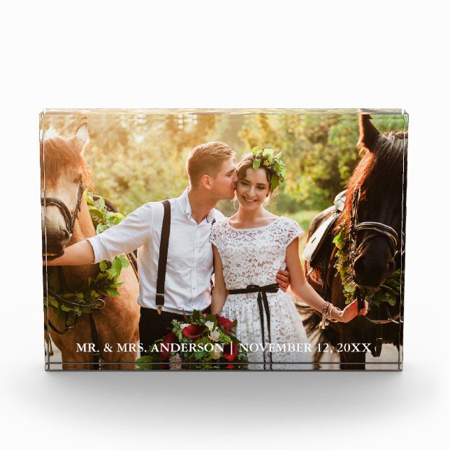 Bloque Para Fotos Boda Bride y Groom Sr. y Sra. (Anverso)