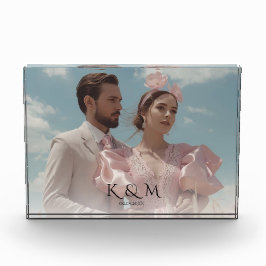 Bloque Para Fotos Boda con imagen vintage pastel elegante 