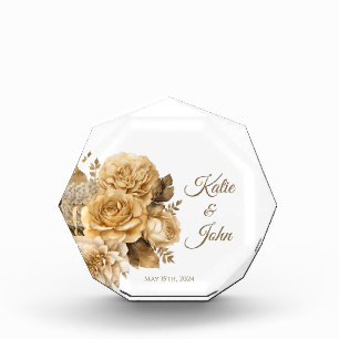 Bloque Para Fotos Boda de flores neutras