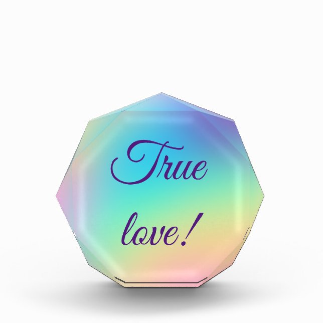 Bloque Para Fotos Boda de gradiente de arcoiris Pastel (Anverso)