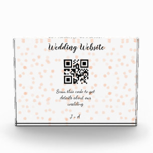 Bloque Para Fotos Boda de sitio web escanear código QR para obtener 