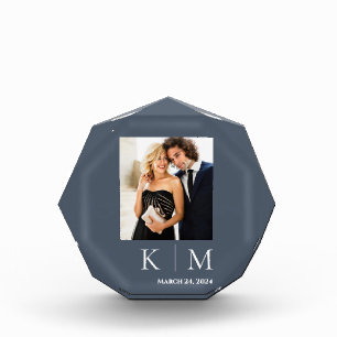 Bloque Para Fotos Boda fotográfico azul y blanco Keepsake -