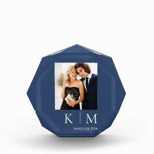 Bloque Para Fotos Boda fotográfico azul y blanco Keepsake -