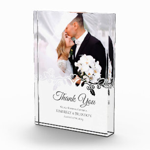 Bloque Para Fotos Boda fotográfico blanco simple Gracias
