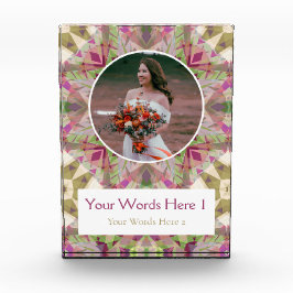 Bloque Para Fotos Boda Personalizada Verde Rosa Morado Estrella Reci