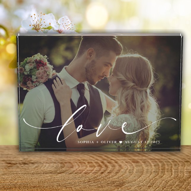 Bloque Para Fotos Boda personalizado de amor elegante moderno (Subido por el creador)