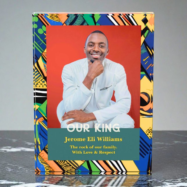 Bloque Para Fotos Bold Tribal Christmas Gifts for African Black Men (Bold Tribal Christmas Gifts for African Black Men Photo Block)
