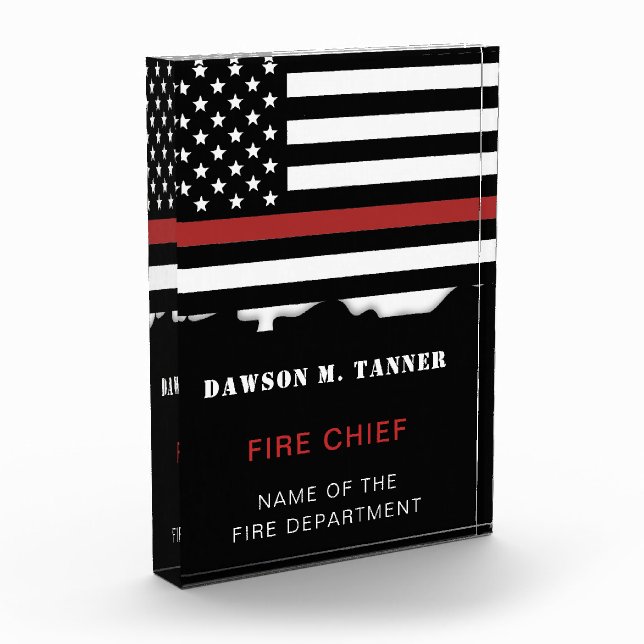 Bloque Para Fotos Bombero personalizado: Rescate de incendios delgad (Izquierda)