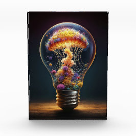 Bloque Para Fotos Bombilla de vidrio de gelatina brillante arte de f