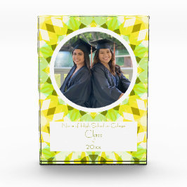 Bloque Para Fotos Bonito Yellow Green Graduation Photo Keepsake Gift