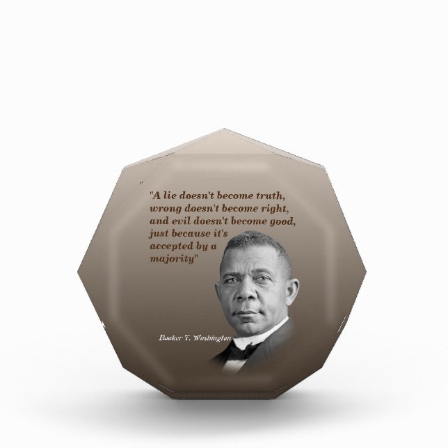 Bloque Para Fotos Booker T. Washington Cita Sobre La Verdad, Bien, B (Anverso)