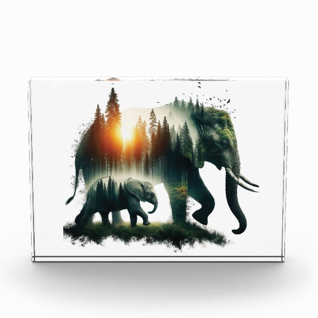 Bloque Para Fotos Bosque de elefantes  (Anverso)