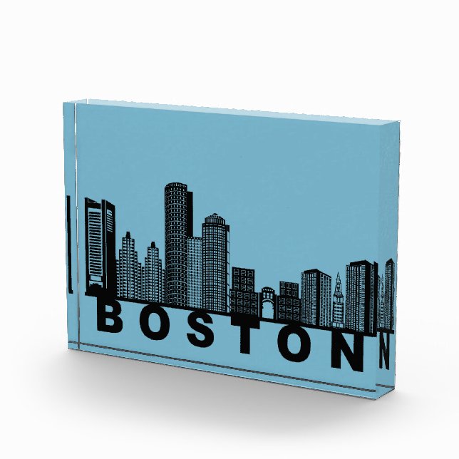 Bloque Para Fotos Boston Skyline Silhouette  (Derecha)