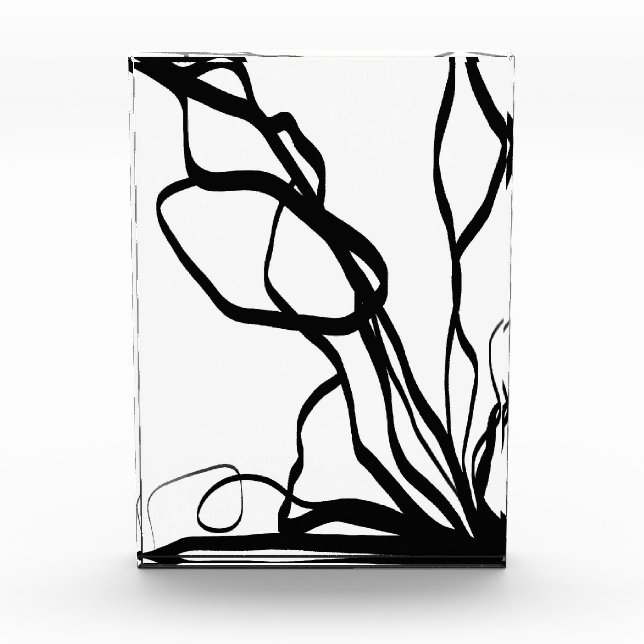 Bloque Para Fotos Bouquet Blanc: Resumen blanco y negro (Anverso)