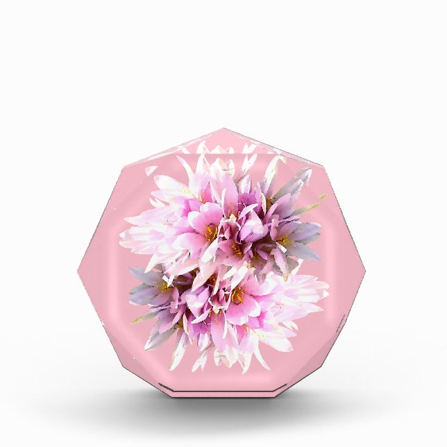Bloque Para Fotos Bouquet de flores rosadas crocus (Anverso)