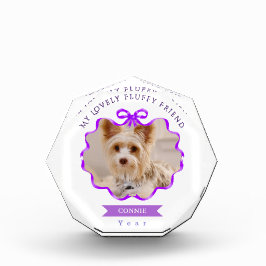 Bloque Para Fotos Bow Ribbon Mascota Memory Photo Purple