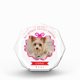 Bloque Para Fotos Bow Ribbon Mascota Memory Photo Red