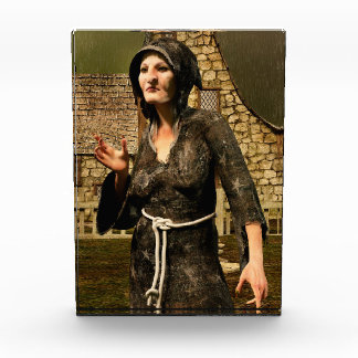 Bloque Para Fotos Bruja de fantasía pueblo medieval Halloween