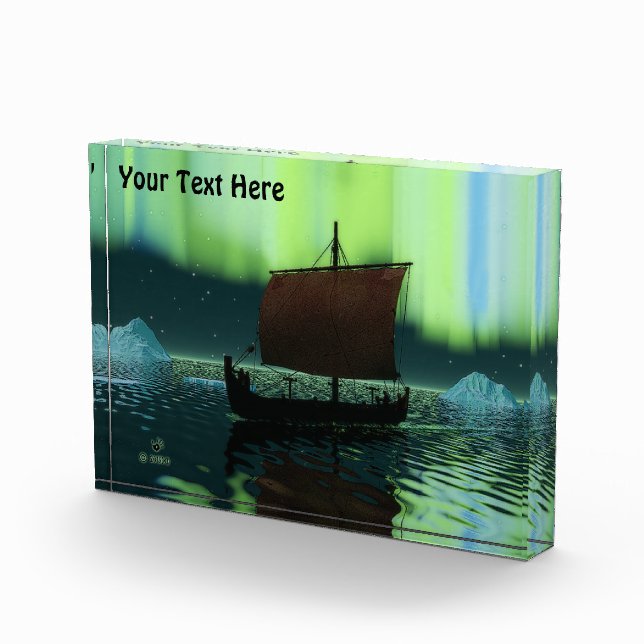 Bloque Para Fotos Buque Viking Y Luces Del Norte (Derecha)