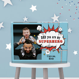 Bloque Para Fotos Burbuja del discurso cómico de superhéroe de papá