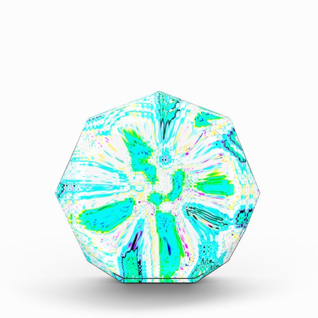 Bloque Para Fotos Burbuja verde azul verde azulada Burbuja resumen G (Anverso)