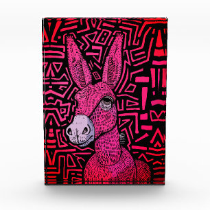 Bloque Para Fotos Burro Tribal de Neón – Arte de Pared Audaz y Psico