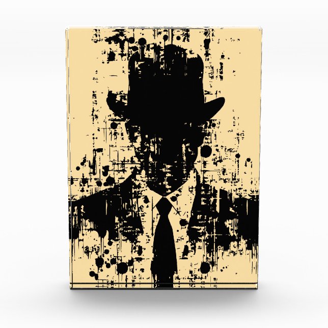 Bloque Para Fotos Caballero sin rostro: Elegancia abstracta (Anverso)