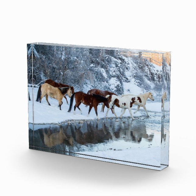 Bloque Para Fotos Caballos cruzando el arroyo (Derecha)