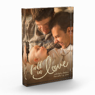 Bloque Para Fotos Caer enamorada del otoño Bebé Adopción Keepsake