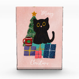 Bloque Para Fotos Café de felino dulce de navidad rosado y dulce