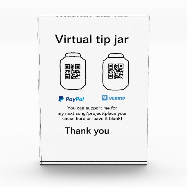 Bloque Para Fotos Caja virtual de ayuda a través de código q donació (Anverso)