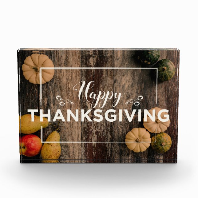 Bloque Para Fotos Calabazas de Acción de Gracias (Anverso)